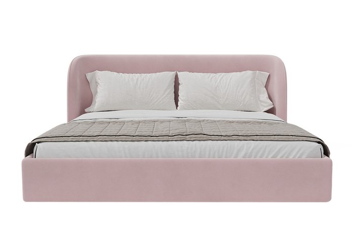 Кровать двуспальная Classic 200х200 розового цвета с подъемным механизмом - купить Кровати для спальни по цене 119900.0