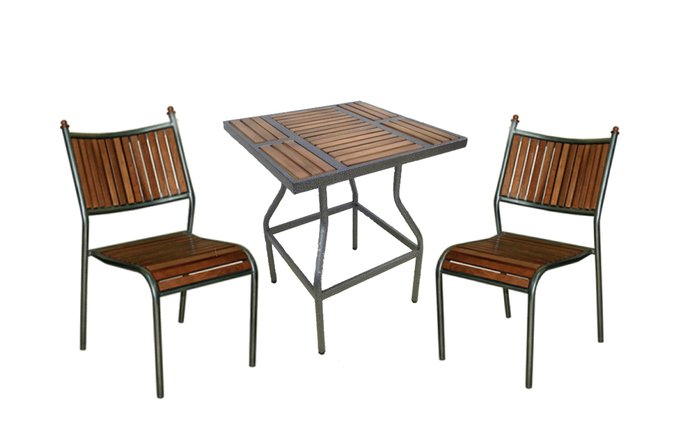 Набор мебели Бетта коричневого цвета - купить Комплекты для сада и дачи по цене 19685.0