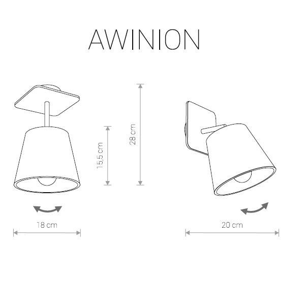 Подвесной светильник Awinion с белым абажуром  - купить Подвесные светильники по цене 6010.0