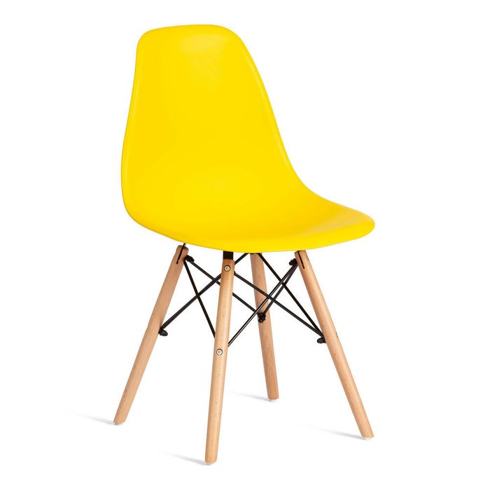 Комплект из четырех стульев Cindy Chair желтого цвета - купить Обеденные стулья по цене 6200.0