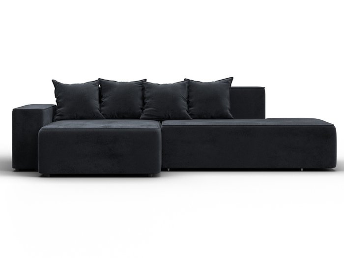 Угловой диван-кровать Лига-079 темно-серого цвета левый - купить Угловые диваны по цене 66990 Угловой диван-кровать Лига-079 темно-серого цвета левый - купить Угловые диваны по цене 66990