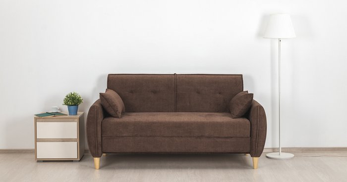 Диван-кровать Анита коричневого цвета - лучшие Прямые диваны в INMYROOM