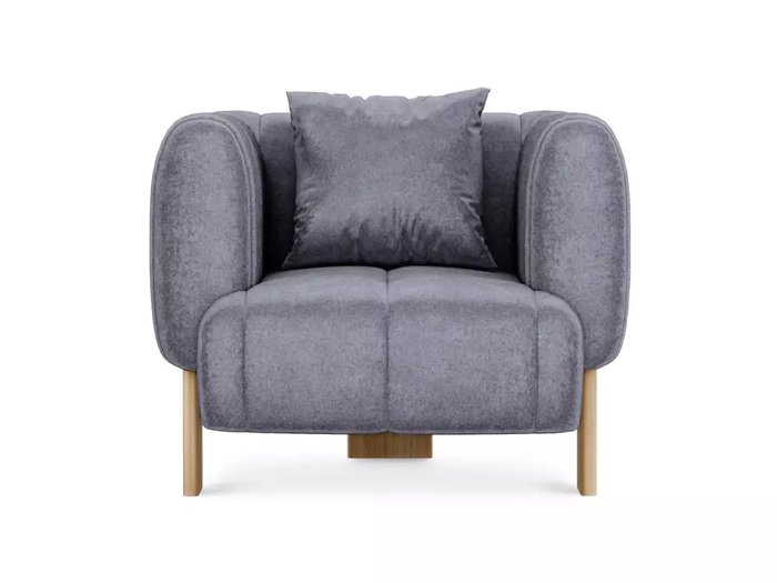 Кресло Cassis темно-серого цвета с бежевыми ножками - купить Интерьерные кресла по цене 56250