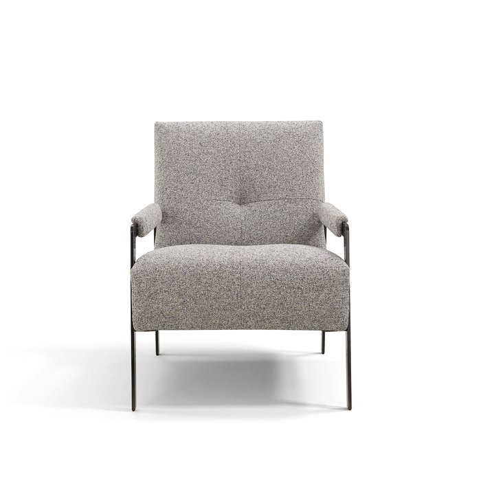 Кресло серого цвета на металлических ножках - купить Интерьерные кресла по цене 92580.0