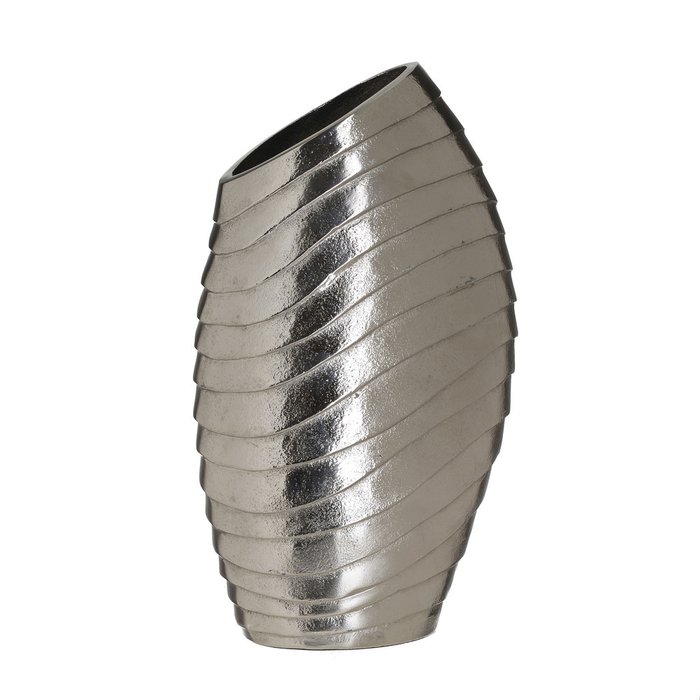Алюминиевая ваза серебряного цвета