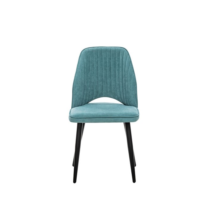 Стул Арман бирюзового цвета с черными ножками - купить Обеденные стулья по цене 7400.0