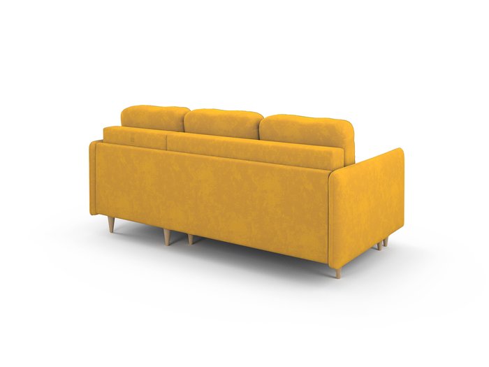 Угловой диван-кровать Санваль желтого цвета - купить Угловые диваны по цене 109000.0