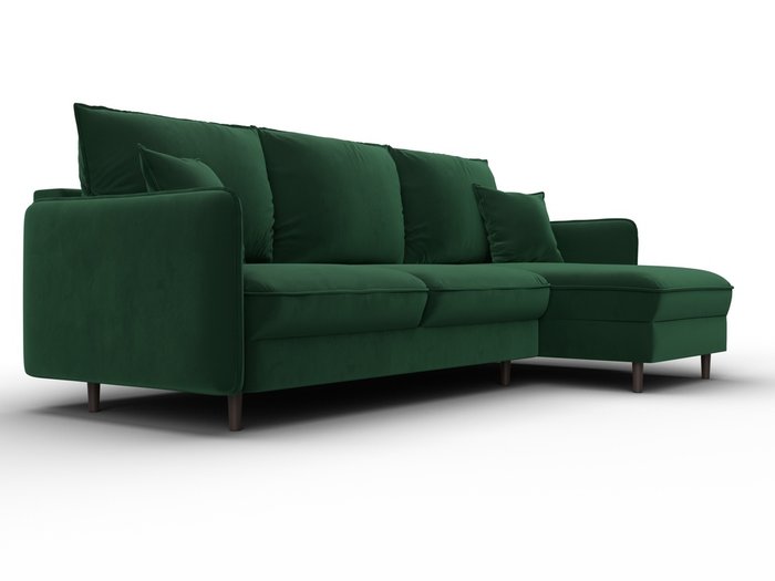 Угловой диван-кровать Лига-064 зеленого цвета - лучшие Угловые диваны в INMYROOM Угловой диван-кровать Лига-064 зеленого цвета - лучшие Угловые диваны в INMYROOM