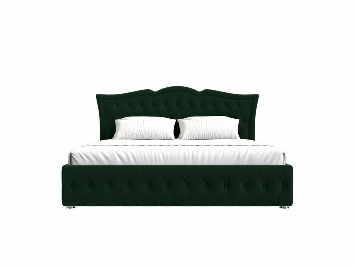 Кровать Герда 200х200 темно-зеленого цвета с подъемным механизмом - купить Кровати для спальни по цене 98999.0