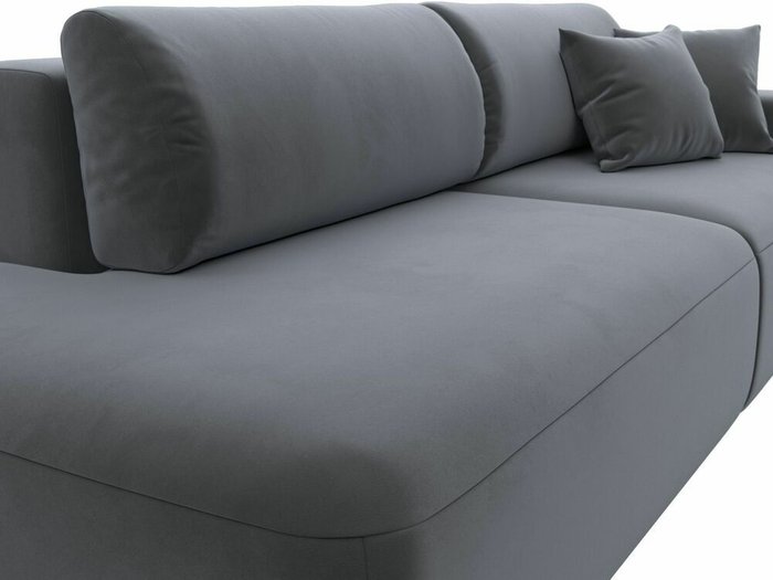Диван-кровать Лига 036 Модерн темно-серого цвета с правым подлокотником - лучшие Прямые диваны в INMYROOM