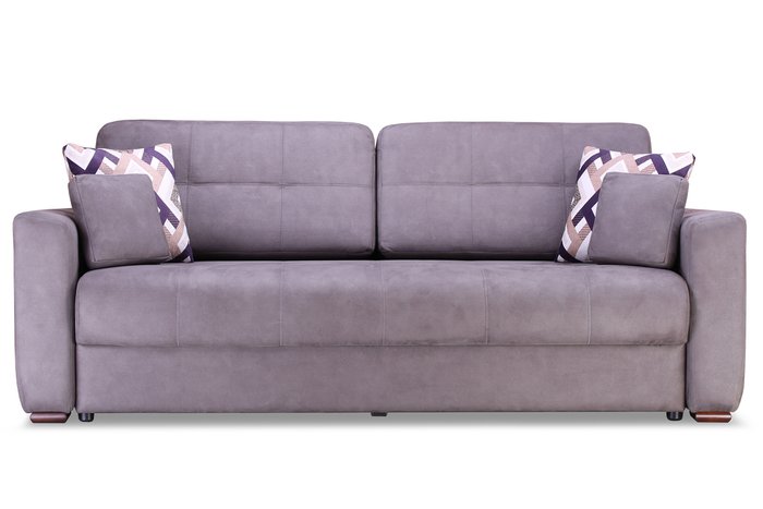 Прямой диван-кровать Фреско Оптима серого цвета - лучшие Прямые диваны в INMYROOM