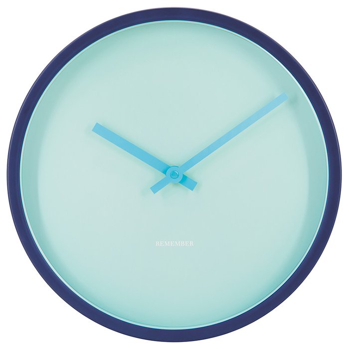 Часы настенные Aqua голубого цвета