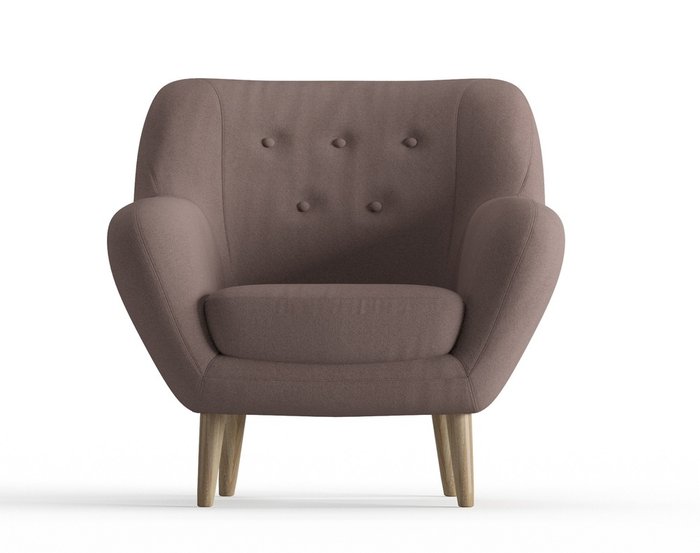 Кресло Cloudy в обивке из велюра светло-коричневого цвета - купить Интерьерные кресла по цене 15250.0