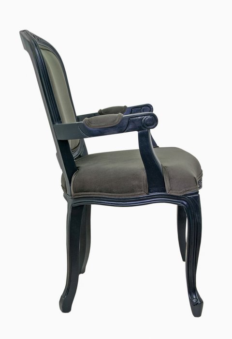 Стул с подлокотниками Gran arm grey серого цвета - купить Обеденные стулья по цене 32900.0