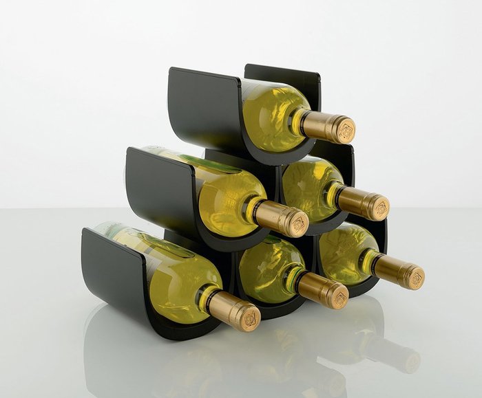 Подставка модульная для винных бутылок noe черная - купить Полки по цене 6350.0