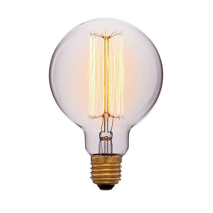 Лампа накаливания E27 60W шар прозрачный 