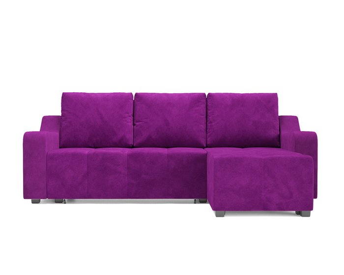 Угловой диван-кровать Берн фиолетового цвета - купить Угловые диваны по цене 41290.0