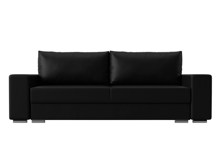 Прямой диван-кровать Дрезден черного цвета (экокожа) - купить Прямые диваны по цене 54999.0