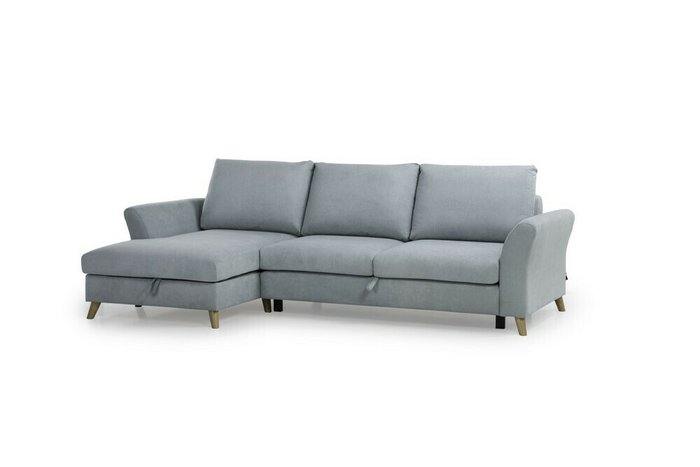Угловой диван-кровать Мосс серого цвета - купить Угловые диваны по цене 130900.0