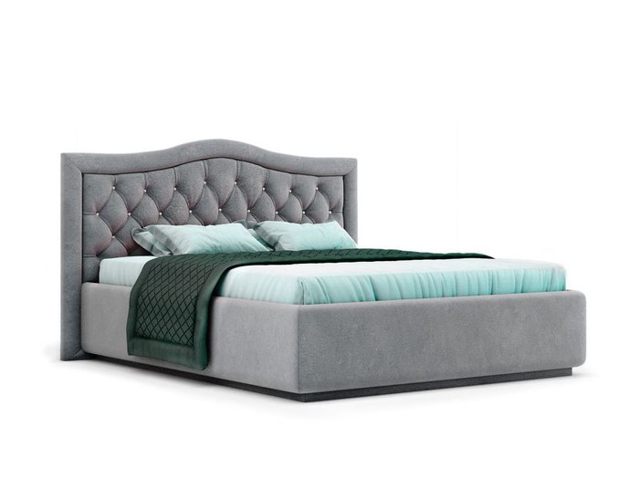 Кровать Vicensa серого цвета с ортопедическим основанием 180х200 - купить Кровати для спальни по цене 27580.0