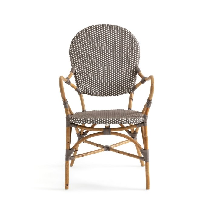 Кресло из стеблей ротанга Bistro коричневого цвета - купить Садовые стулья по цене 21199.0