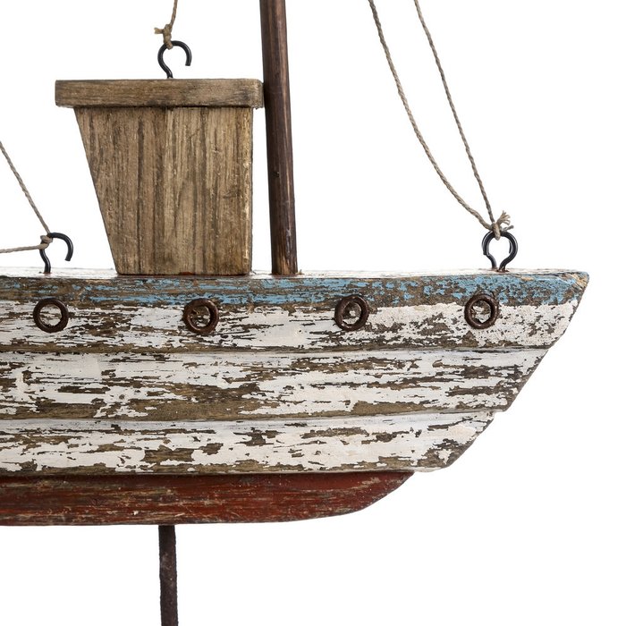 Декор настольный Яхта из дерева и металла  - купить Фигуры и статуэтки по цене 4680.0