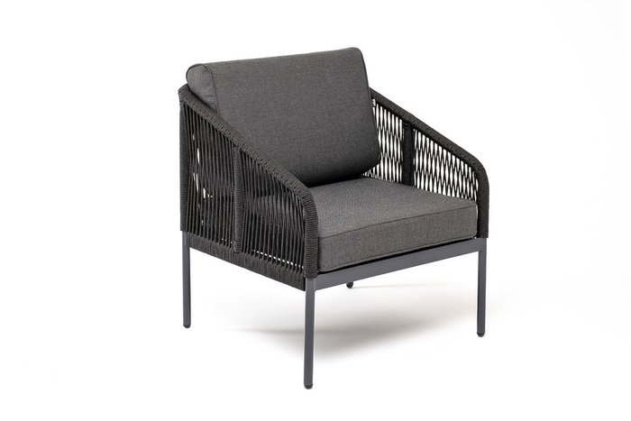 Кресло Канны темно-серого цвета - лучшие Садовые кресла в INMYROOM
