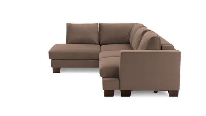 Угловой диван-кровать Дрезден светло-коричневого цвета - лучшие Угловые диваны в INMYROOM