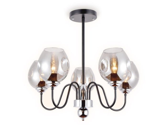 Люстра на штанге Traditional TR9058 (стекло, цвет дымчатый)