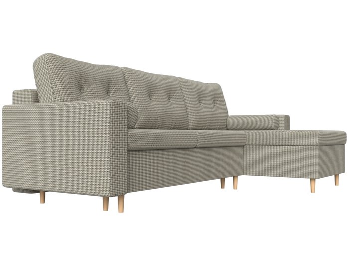 Угловой диван-кровать Белфаст серо-бежевого цвета правый угол - лучшие Угловые диваны в INMYROOM