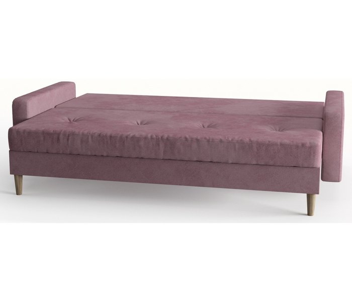 Диван-кровать из велюра Basel темно-розового цвета - лучшие Прямые диваны в INMYROOM