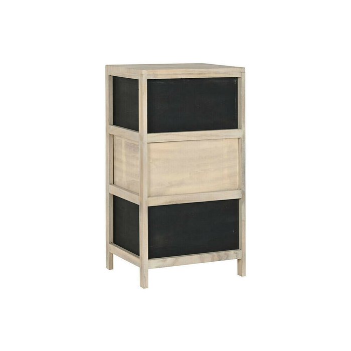 Тумба с ящиками Чёрный Натуральный Деревянный 40 x 30 x 73,5 cm - купить Комоды по цене 14378.0