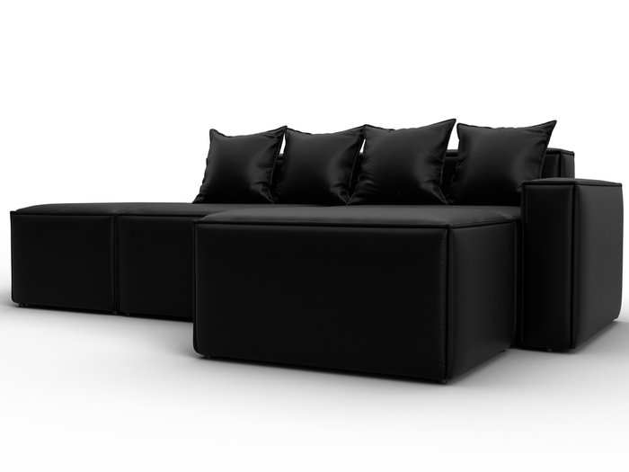 Угловой модульный диван Лига-063 черного цвета правый (экокожа) - купить Угловые диваны по цене 72990 Угловой модульный диван Лига-063 черного цвета правый (экокожа) - купить Угловые диваны по цене 72990