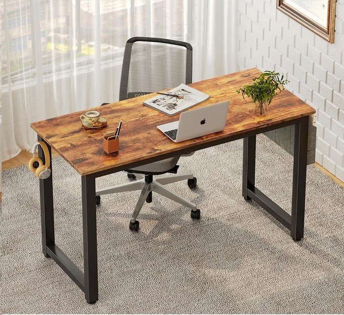 Офисный стол D004 100 бежево-коричневого цвета - лучшие Письменные столы в INMYROOM