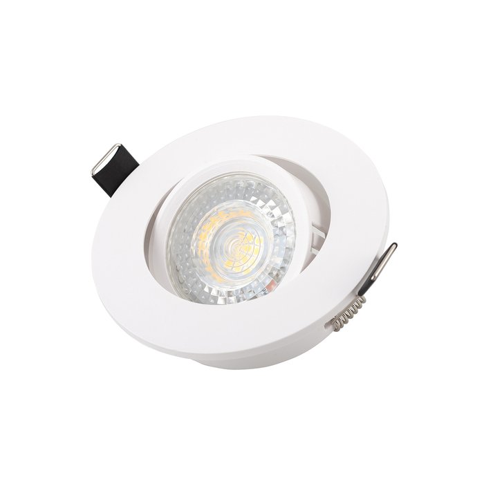 Точечный встраиваемый светильник белого цвета - купить Встраиваемые споты по цене 725.0