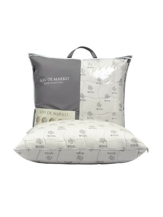 Подушка Premium wool 70х70 светло-серого цвета - лучшие Подушки для сна в INMYROOM