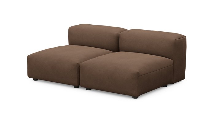 Прямой диван Фиджи малый коричневого цвета - купить Прямые диваны по цене 41800.0
