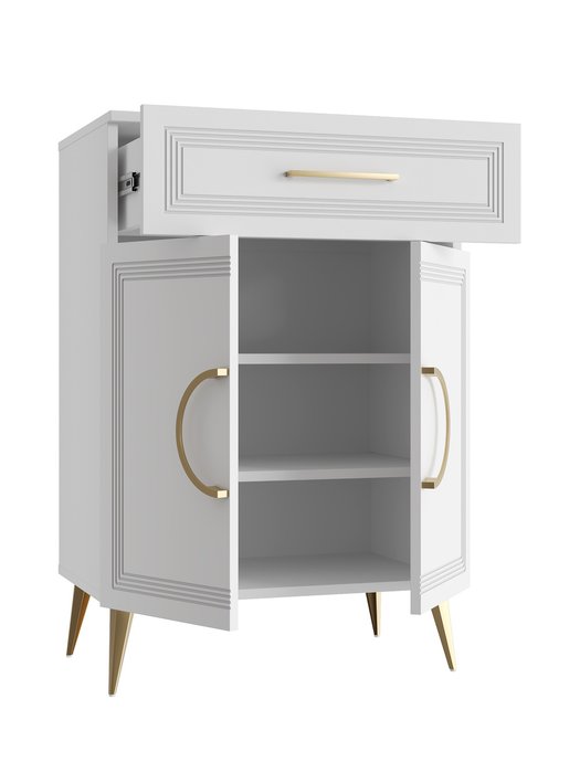 Комод Оливия ОЛ-08 цвет белый бриллиант/бланж - купить Комоды по цене 18375