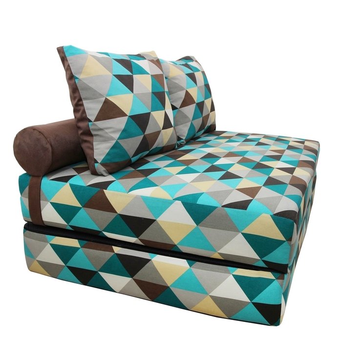 Диван-кровать с валиком и подушками - купить Бескаркасная мебель по цене 34900.0
