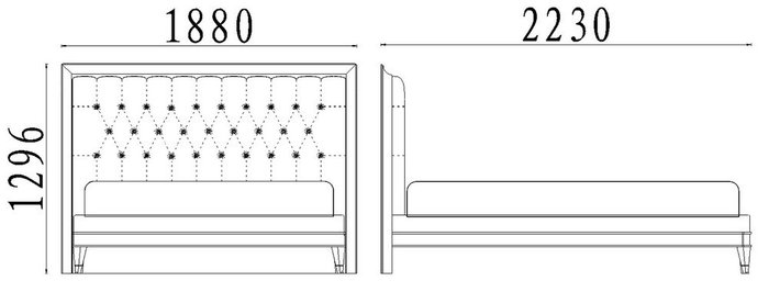 Кровать с решеткой Mestre 160х200  - купить Кровати для спальни по цене 264900.0