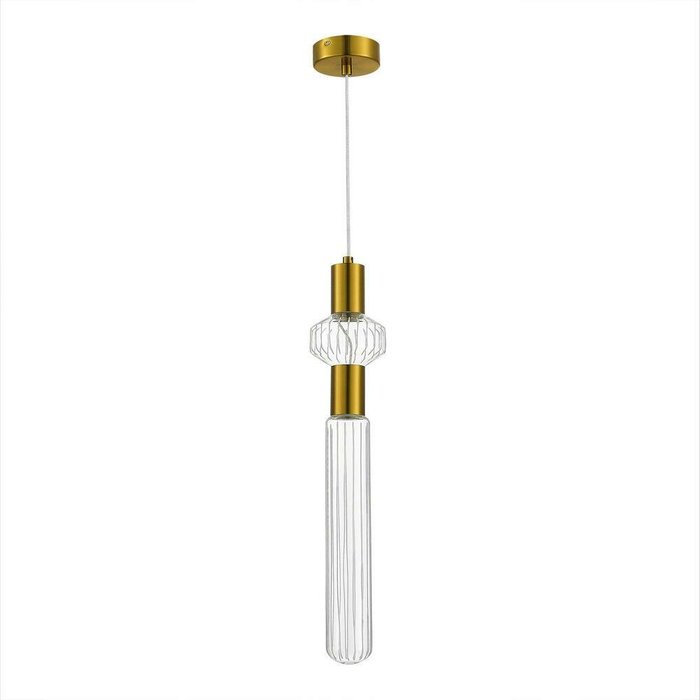 Светильник подвесной ST-Luce Латунь/Золотой, Прозрачный LED 2*3W 3000K TACCHE - купить Подвесные светильники по цене 11890.0