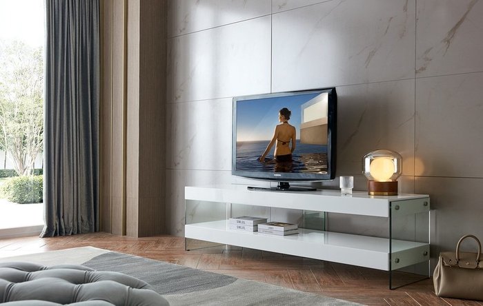 Тумба под TV Orion белого цвета  - купить Тумбы для ТВ по цене 78600.0