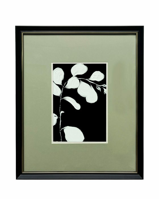 Картина Floral – I 50х60 черно-зеленого цвета