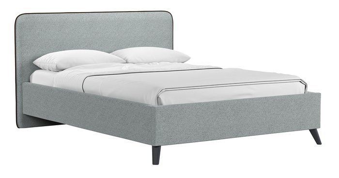 Кровать с подъемным механизмом и дном Милана 140х200 серого цвета.