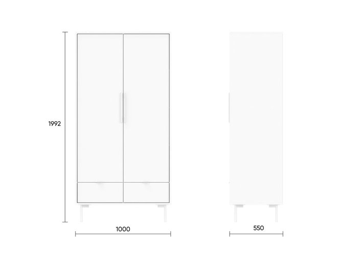 Шкаф Hub белого цвета - купить Шкафы распашные по цене 40530.0