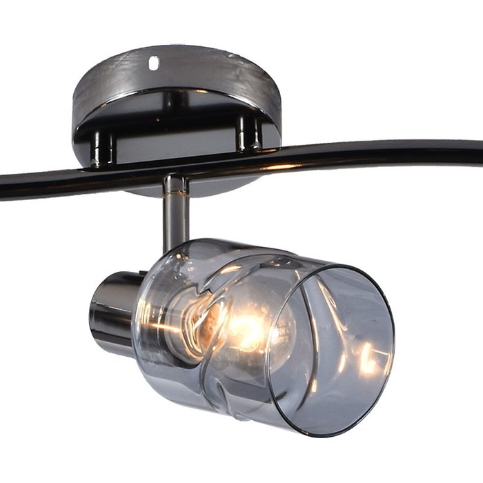 тройные споты 05964-0.8-03 DARK CHROME (стекло, цвет дымчатый) - лучшие Накладные споты в INMYROOM тройные споты 05964-0.8-03 DARK CHROME (стекло, цвет дымчатый) - лучшие Накладные споты в INMYROOM