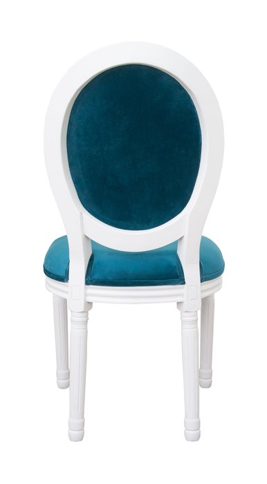 Стул Volker blue+white с велюровой обивкой - лучшие Обеденные стулья в INMYROOM