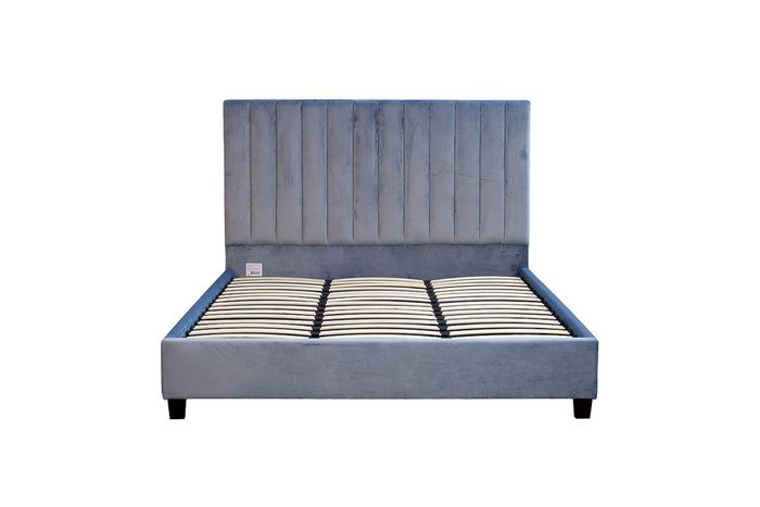 Кровать двуспальная серая с изголовьем 180х200