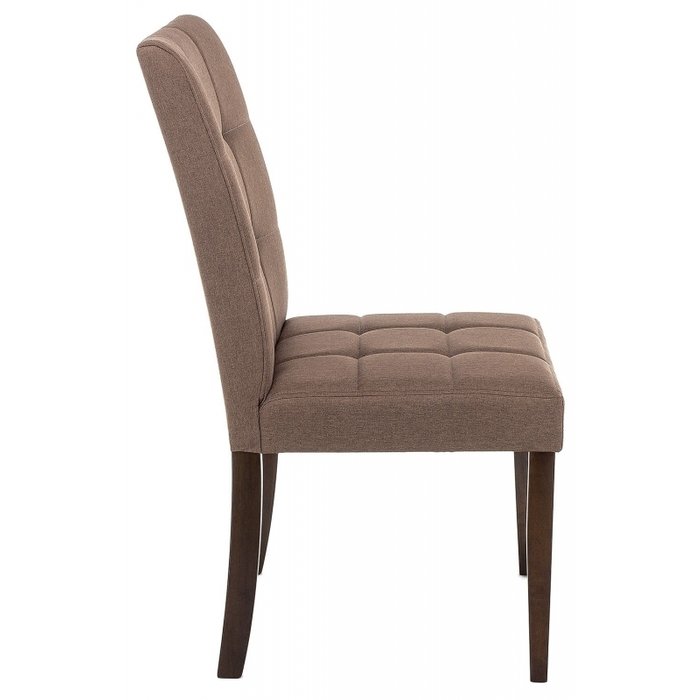 Стул Madina dark walnut fabric brown коричневого цвета - лучшие Обеденные стулья в INMYROOM