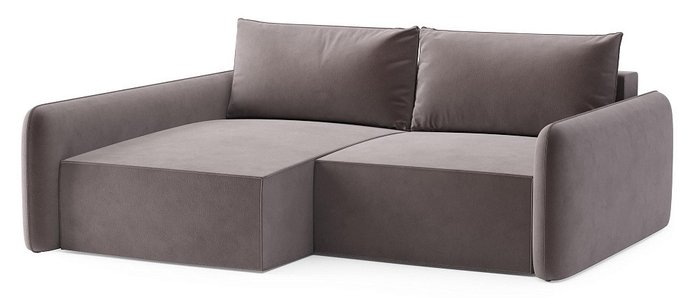 Угловой диван-кровать Софт коричневого цвета левый Угловой диван-кровать Софт коричневого цвета левый